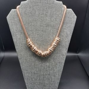 New! Golden Rings Statement Necklace